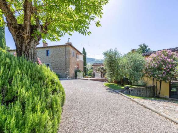 Majestic Tuscan Estate with Guesthouses, Pool, and Lake near Arezzo