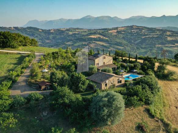 Elegant Stone Villa with Guest Annex, Swimming Pool and Land, Le Marche