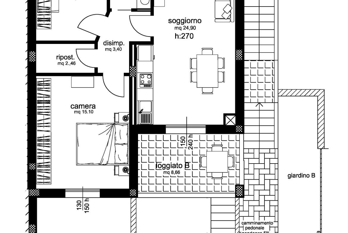 Three Room Apartment – Suvereto